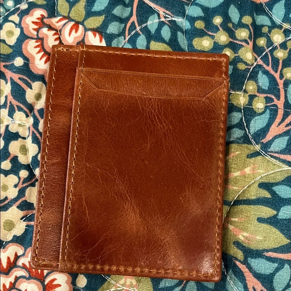 Alpine Swiss Rich Brown Leather Card Wallet